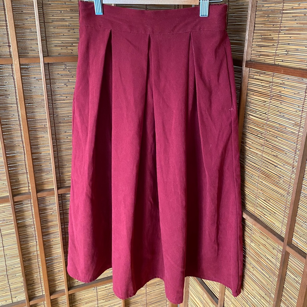 Maroon Suede skirt